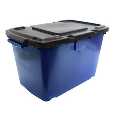 Coral Large 55L Recycling Box & Lid - Blue and Black