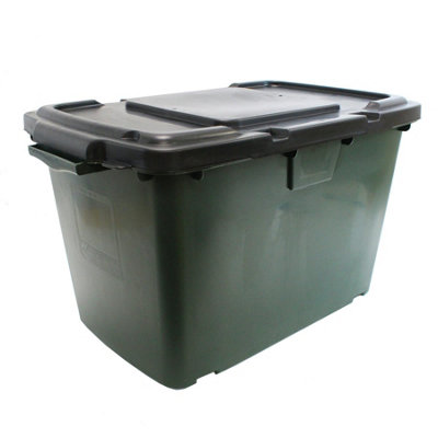 Coral Large 55L Recycling Box & Lid - Green and Black