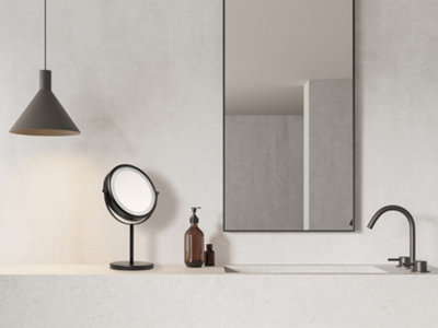 Corby Winchester Hotel Collection Freestanding LED Mirror in Matte Black