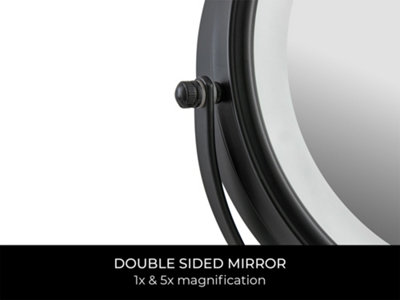 Corby Winchester Hotel Collection Freestanding LED Mirror in Matte Black