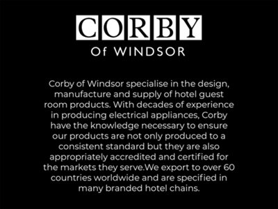 Corby Winchester Hotel Collection Freestanding LED Mirror in Matte Black