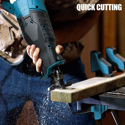 Cordless 18V Reciprocating Saw, Mini Electric Cutter for Wood, Metal ...