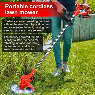Brush Cutter Cordless Grass String Trimmer Set Weedeater Grass