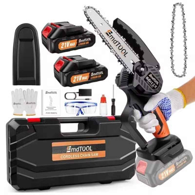 Cordless 6 Inch Mini Chainsaw Handheld Electric Saw for Wood And Tree ...