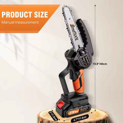 Cordless 6 Inch Mini Chainsaw Handheld Electric Saw for Wood And Tree ...