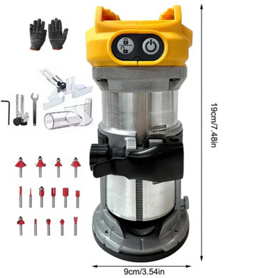 Cordless Compact Router for DeWalt 18V 20V Battery 6 Speed