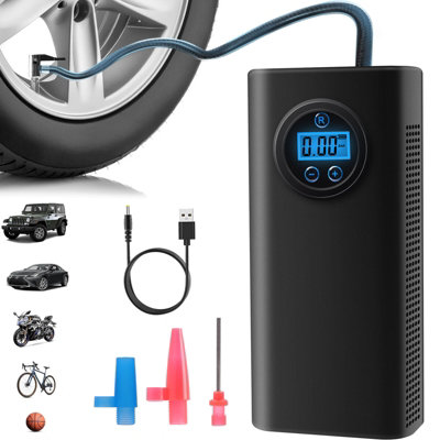 Kachiari 20V Cordless Tire Inflator - Portable Air Compressor With Digital Display, Auto Shut-Off & Flashlight, Purple