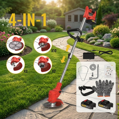 Cordless Electric Grass Trimmer, Handheld Lawn Mower Garden Tool