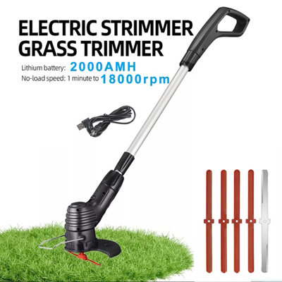 Cordless Electric Strimmer Grass Trimmer Weed Cutter Garden Edger With Battery
