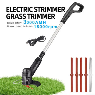 Cordless Electric Strimmer Grass Trimmer Weed Cutter Garden Edger With Battery
