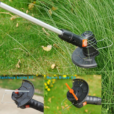 Cordless Electric Strimmer Grass Trimmer Weed Cutter Garden Edger With Battery