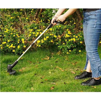 Cordless Electric Strimmer Grass Trimmer Weed Cutter Garden Edger With Battery
