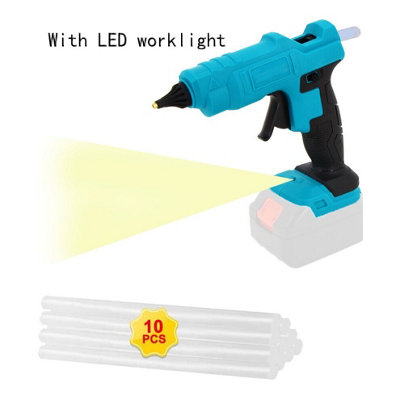 Cordless Glue Gun With LED Work Light & 10 X Glue Sticks