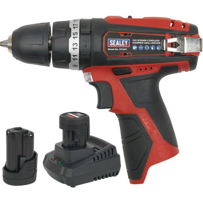 Cordless Hammer Drill Driver Kit - 12V 1.5Ah Lithium-ion Battery - 10mm Chuck