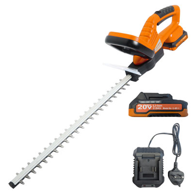 Cordless Hedge Trimmer - Lightweight 2.5kg - 570mm Blade Length - Heavy Duty 16mm Teeth - Includes 20v Battery & Charger