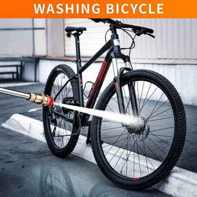 Cordless High Pressure Washer, Portable Car Jet Wash Cleaner Gun with 2 Batteries, Foam Bottle & 5m Hose