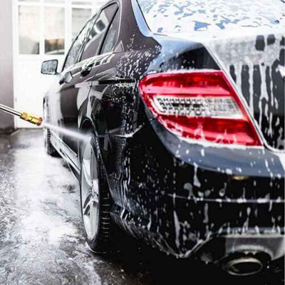 Cordless High Pressure Washer, Portable Car Jet Wash Cleaner Gun with 2 Batteries, Foam Bottle & 5m Hose