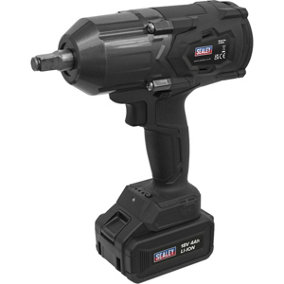 Cordless Impact Wrench - 1/2 Inch Sq Drive - 18V 4Ah Lithium-ion Battery