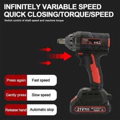 Kinswood KTP010 20V Cordless Impact Wrench & Drill Set, 2x4Ah Batteries, 10-Piece Kit