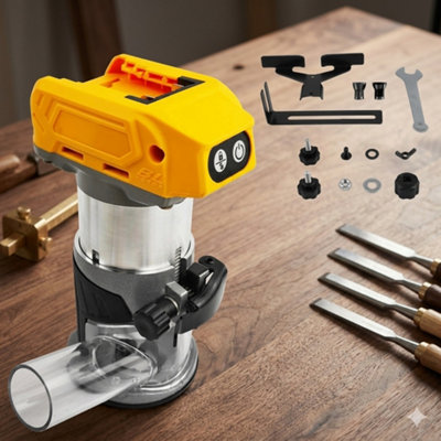 Cordless Palm Router Brushless 5 Gear Trimmer Base, Woodworking Tool