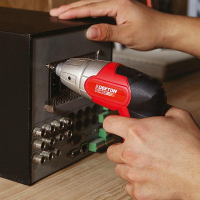 Cordless Rechargeable Screwdriver with 13pc Accessory Kit - 180RPM Electric Power Screw Driver DIY Tool with Bits & Charger