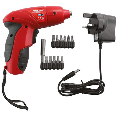 Cordless Rechargeable Screwdriver with 13pc Accessory Kit - 180RPM ...