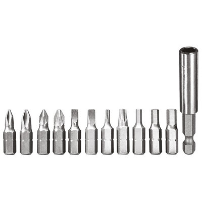 Cordless Rechargeable Screwdriver with 13pc Accessory Kit - 180RPM ...