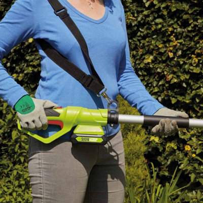 Cordless Telescopic 20V Hedge Trimmer, Electric Long Reach Extendable Pole Adjustable Head, Lithium-ion Battery