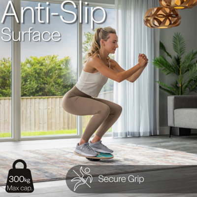 Core Balance Anti Slip Wooden Balance Board - Teal