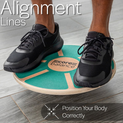 Core Balance Anti Slip Wooden Balance Board - Teal