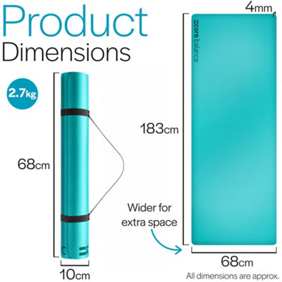 Core Balance Pro Rubber Exercise Mat