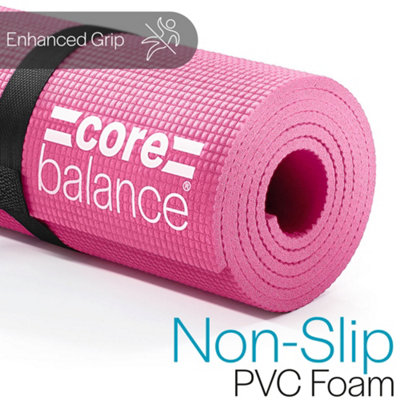 Core Balance PVC No Slip Pilates Mat with Strap