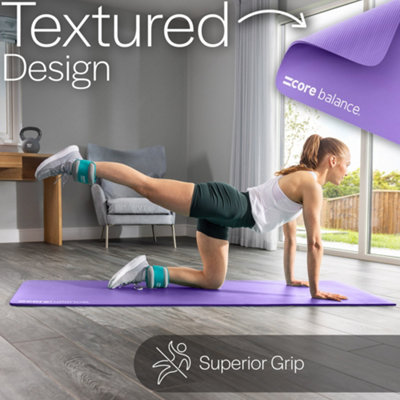Core Balance Thick Non-Slip Foam Yoga/Pilates Mat - Purple 10mm