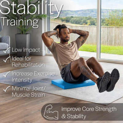 Core Balance TPE Non-Slip Foam Balance Pad - Blue XL