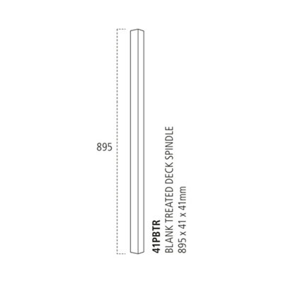 Core Deck Plain Square Treated Decking Balustrade Starter Kit 1800mm With Two Posts