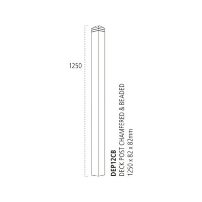 Core Deck Plain Square Treated Decking Balustrade Starter Kit 1800mm With Two Posts