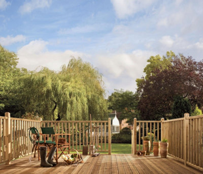Core Deck Stop Chamfered Treated Decking Balustrade Add On Kit 1800mm with One Post