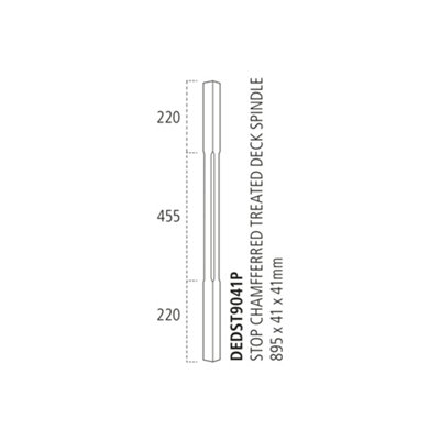 Core Deck Stop Chamfered Treated Decking Balustrade Basic Kit 1800mm With No Posts