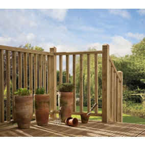 Core Deck Stop Chamfered Treated Decking Balustrade Basic Kit 1800mm