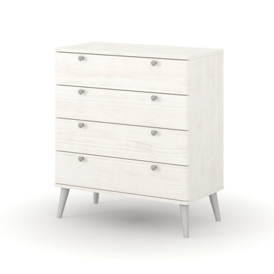 Core Products Augusta Curve 4 drawer chest , White
