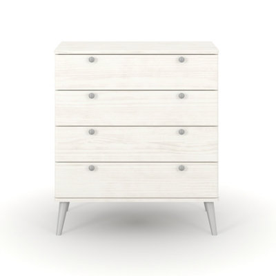 Core Products Augusta Curve 4 drawer chest , White