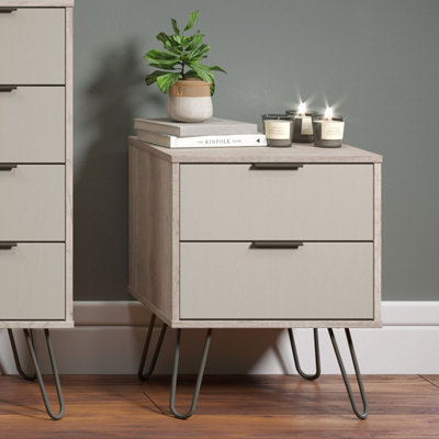 Core Products Augusta Driftwood 2 drawer bedside cabinet