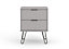 Core Products Augusta Grey 2 drawer bedside cabinet
