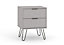 Core Products Augusta Grey 2 drawer bedside cabinet