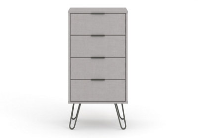 Core Products Augusta Grey 4 drawer narrow chest