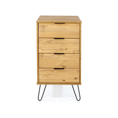Core Products Augusta Industrial 4 Drawer Narrow Pine chest of drawers