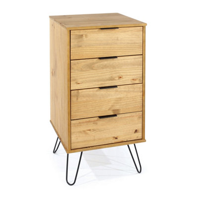 Core Products Augusta Industrial 4 Drawer Narrow Pine chest of drawers