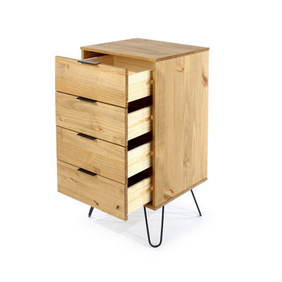 Core Products Augusta Industrial 4 Drawer Narrow Pine chest of drawers
