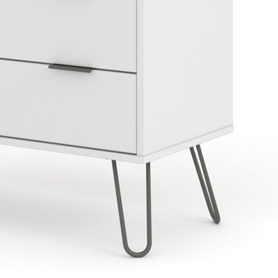 Core Products Augusta White 3+3 wide drawer chest of drawers
