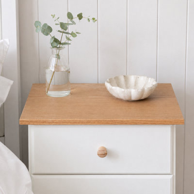 Core Products Colorado 3 Drawer Bedside Cabinet, H56.5cm x W44.0cm x D33.0cm